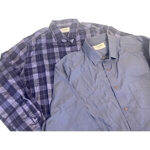 Twillory Untuck(able)‎ Men's Button Down Shirts Blue Size Large **LOT OF 2